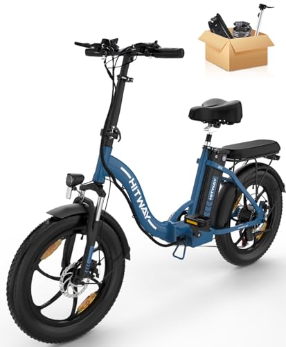 HITWAY E Bike Elektrofahrrad E-Bike Klapprad20 Fat Tire E-Fahrrad klapprad,12Ah Lithium-Akku,für Lange Reichweite bis...