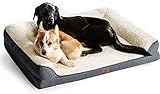 Bedsure orthopädische Hundebett große Hunde - Hundesofa mit Memory Foam, kuschelig Schlafplatz in Größe 106x81 cm,...