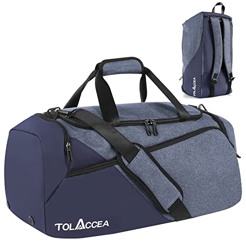 Tolaccea 47L Sporttasche Groß Sporttasche Rucksack mit Schuhfach Nassfach Wochen Reisetasche Duffel Bag Fitness...