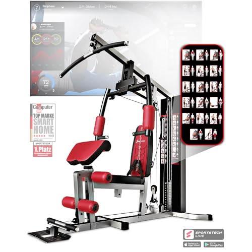 Kraftstation HGX100/HGX200/HGX300, bis zu 80kg, Deutsche Qualitätsmarke, Bodybuilding Sportstech Multifunktions-Homegym...