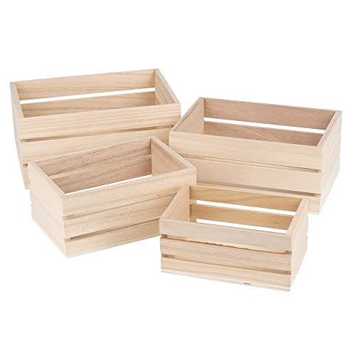 Ideen mit Herz Kisten, Holz, rechteckig, verschiedene Größen, 4 Stück
