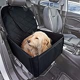 Hunde Autositz für Rücksitz und Vordersitz für kleine und mittelgroße Hunde mit Sicherheitsgurt, schnell verstaubar,...