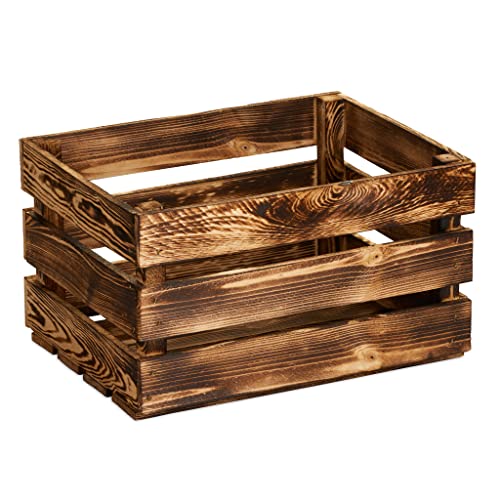 Holzkiste Vintage L 40x30x23 - Holzkisten - Geschenkbox - Stilvoll und Elegant Kisten - Dekorative Holzkiste für...