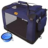 PETPROVED Hundebox Transportbox Hund Katze Hundetransportbox Hundebox Faltbar für Zuhause Hundebox Auto Rückbank...