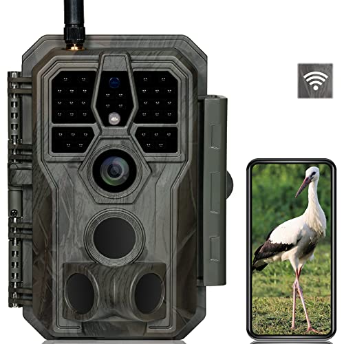 GardePro E8 Wildkamera WLAN mit App 48MP H.264 1296P Video, 27m Infrarot Nachtsicht Bewegungsmelder Wildtierkamera WiFi...