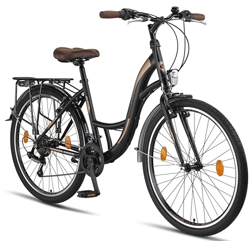 Licorne Bike Stella Premium City Bike in 24,26 und 28 Zoll - Fahrrad für Mädchen, Jungen, Herren und Damen - 21...