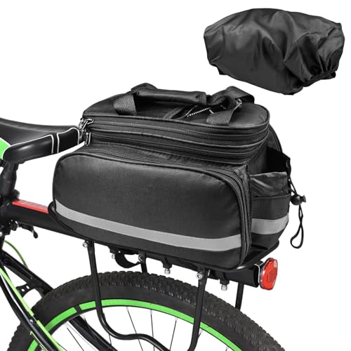 HomePekite Fahrradtaschen für Gepäckträger, 10-27L Multifunktionale Fahrradtasche Hinter Gepäckträgertasche...