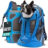 petmont Hunderucksack für kleine Hunde und Welpen [bis 8 KG] - Atmungsaktive Hundetasche, Hundetransport-Box,...