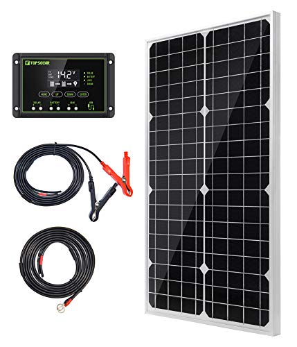 TP-solar 30W 12V Monokristallines Solarmodul Solarpanel Solarzelle Kit mit 10A Solarladegerät Laderegler...