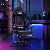 KCREAM Gaming Stuhl Gaming Sessel mit Fußstützen Ergonomisches Bürostuhl Höhenverstellbarer Computerstuhl...