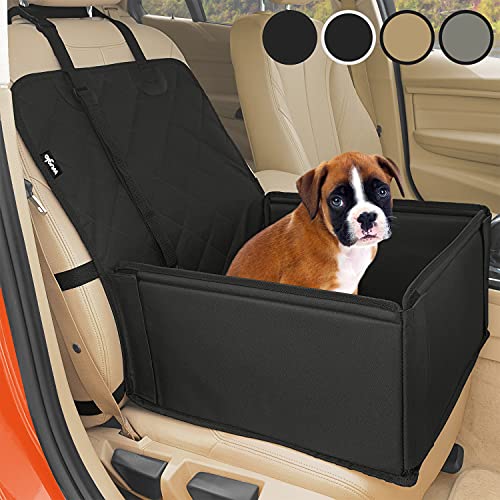 Extra Stabiler Hunde Autositz - Hochwertiger Auto Hundesitz für kleine bis mittlere Hunde - Verstärkte Wände und 3...
