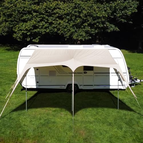 your GEAR Scilla TC Caravan Tarp 400 x 250 cm - Sonnensegel für Wohnwagen oder Wohnmobil aus Baumwolle, wasserdichtes...