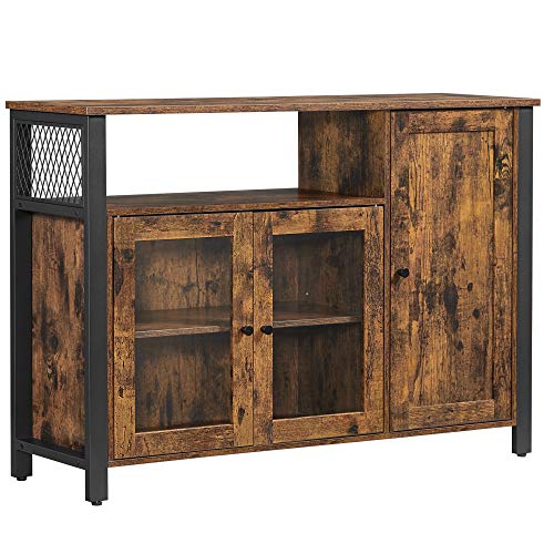 VASAGLE Sideboard, Küchenschrank, Aufbewahrungsschrank, mit 3 Türen, für Wohnzimmer, Küche, Esszimmer, 33 x 110 x 75...