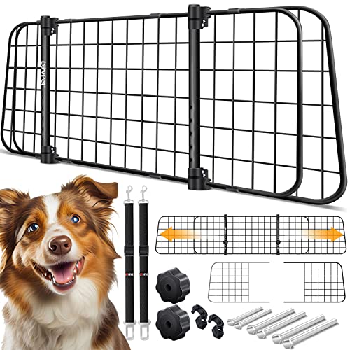 Lovpet® Hundegitter Auto, Autoschutzgitter Trenngitter Universal, verstellbare Breite, Kopfstütze Kofferraum...