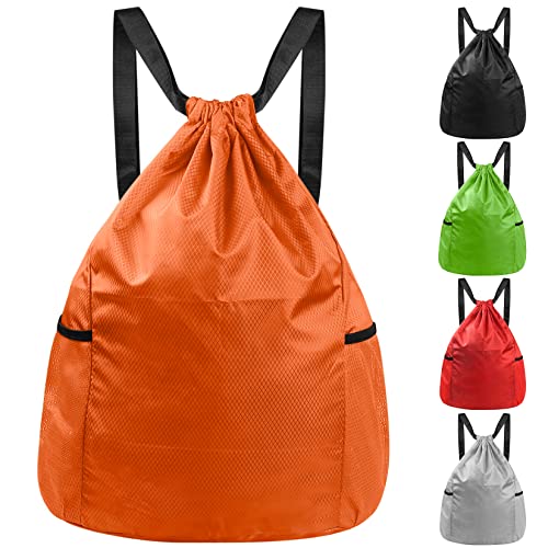 HexinYigjly Wasserdichter Turnbeutel & Rucksack mit Kordelzug, Sport- & Schwimmtasche, Gymsack für Herren & Damen,...