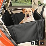 Extra Stabiler Hunde Autositz - Verstärkter Autositz für kleine und mittlere Hunde mit 4 Befestigungsgurten -...