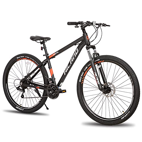 Hiland 29 Zoll Mountainbike MTB Hardtail Fahrrad mit Speichenrädern 482mm Aluminiumrahmen 21 Gang Schaltung...