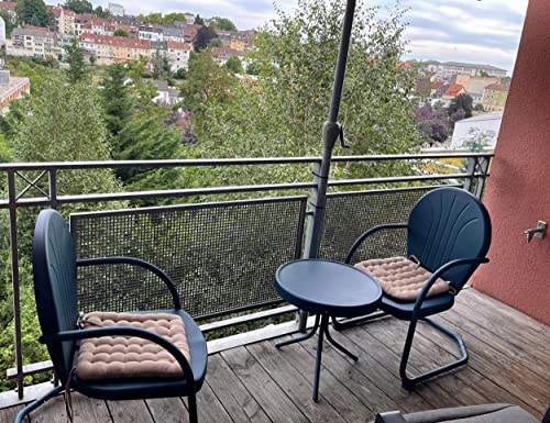 PURPLE LEAF Aluminium Bistroset Balkonset 3 Teilig, Bistrotisch mit 2 Stühlen, Balkonmöbel Set Kleiner Balkon,...
