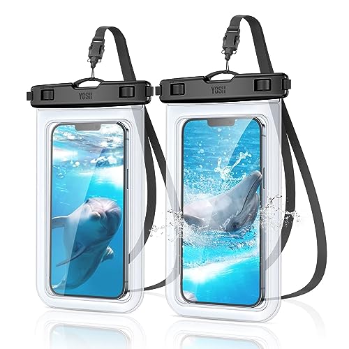 YOSH wasserdichte Handyhülle 2 Stück, 6,8 Zoll IPX8 Unterwasser Handyhülle, Wasserfeste Handytasche für iPhone 15 14...