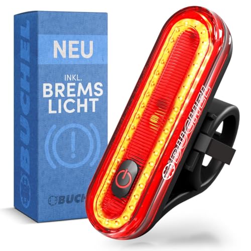 Büchel Fahrrad Rücklicht LED I Aufladbar I StVZO zugelassen I Rücklicht Fahrrad, Rücklicht Ebike, Fahrradlicht...