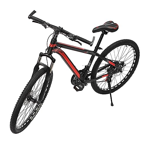 Donened 26 Zoll Mountainbike, 21 Gang Fahrrad mit Scheibenbremsen MTB für Mädchen Jungen Herren und Damen (Rot)