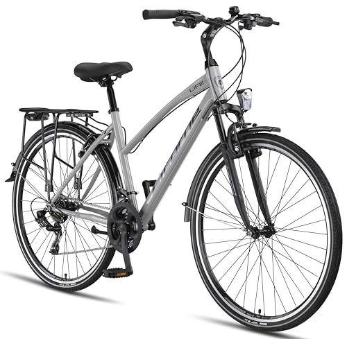 Licorne Bike Premium Trekking Bike in 28 Zoll - Fahrrad für Jungen, Mädchen, Damen und Herren - Shimano 21...