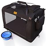 PetProved Hundebox Transportbox Hund Katze Hundetransportbox Hundebox Faltbar für Zuhause Hundebox Auto Rückbank...