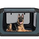 PUPPY KITTY Hundebox für große Hunde, Faltbar Hundetransportbox Auto Transportbox Reisebox Katzenbox, Border Collie...