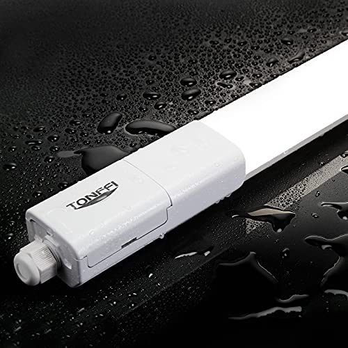 TONFFI Feuchtraumleuchte LED 115cm, 36W 4100LM LED Deckenleuchte Röhre, Verknüpfbar Wannenleuchte Werkstattlampe...