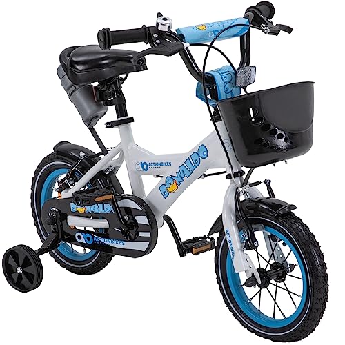 Actionbikes Kinderfahrrad Donaldo - 12 Zoll - V-Break Bremse - Stützräder - Luftbereifung - Ab 2-5 Jahren - Jungen &...